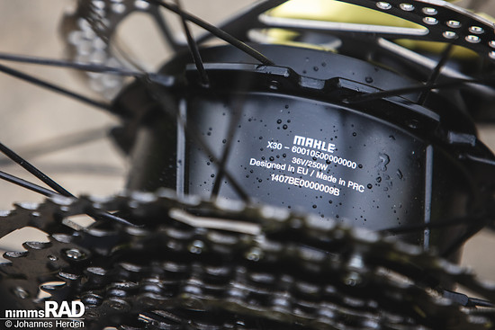 Herzstück – der Mahle X30 Motor im Hinterrad.