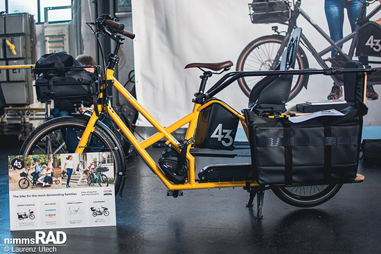 Das Bike 43 bietet reichlich Platz für Passagiere und Lasten gleichermaßen.