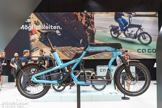 Das neue E-Bike von Ca Go verfügt über einen Frachtraum mit einer Kapazität von 30 kg und kann insgesamt bis zu 75 kg zuladen.