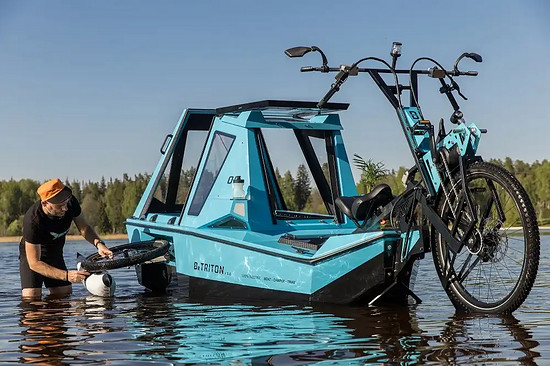 Der Umbau vom E-Bike zum E-Boot soll innerhalb von fünf Minuten gelingen.